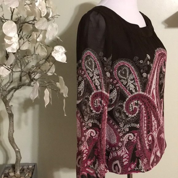 ANN TAYLOR SILK BLOUSE - Picture 3 of 7